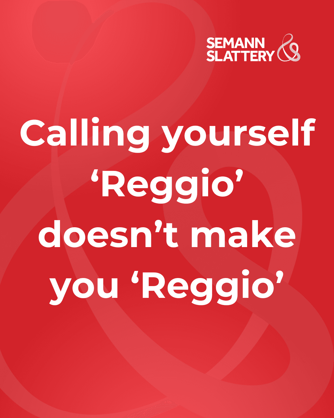 Calling yourself 'Reggio' doesn't make you 'Reggio' content image